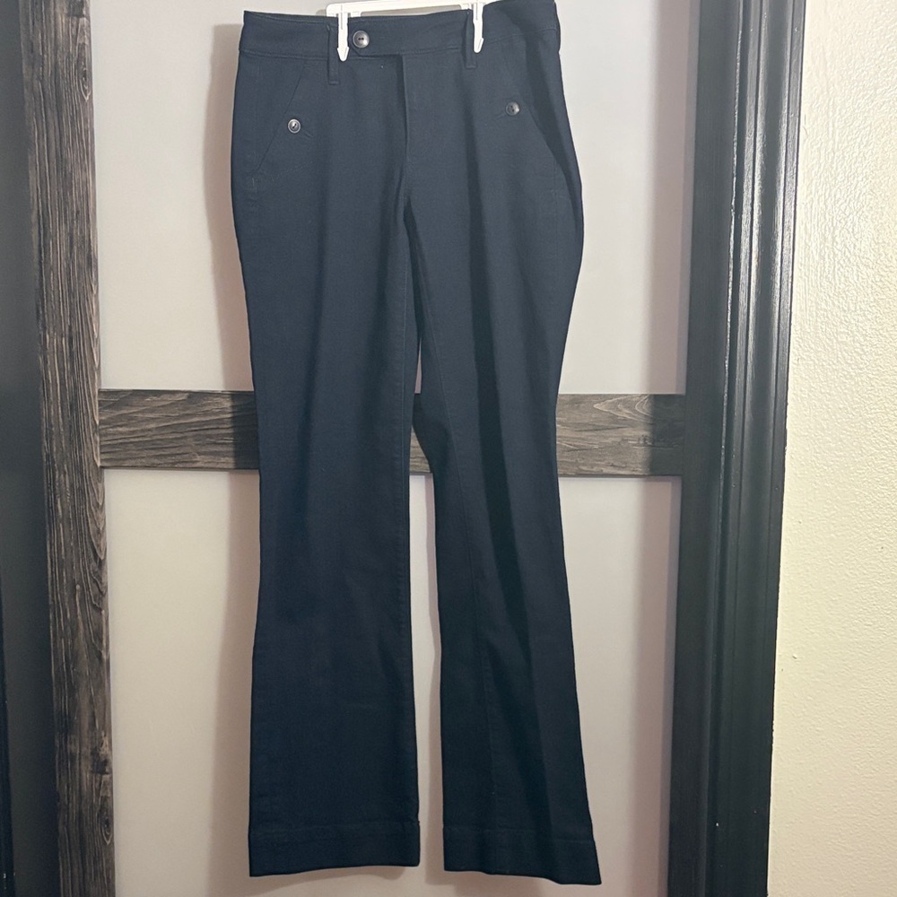 Loft Wide Leg Denim Trousers Navy Women's Size 4